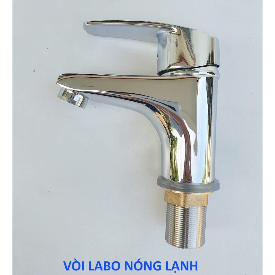 [LOẠI 1-HÀNG ĐÚC] Vòi Rửa Mặt Lavabo Nóng Lạnh Cao Cấp N3009 Fotar đồng thau mạ crom và 2 dây,la si nl tay lồi