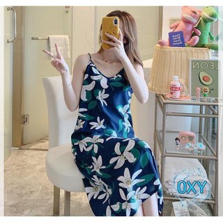 Váy 2 Dây mặc hè cực mát - Váy mặc nhà, váy ngủ dễ thương, phong cách tiểu thư B69