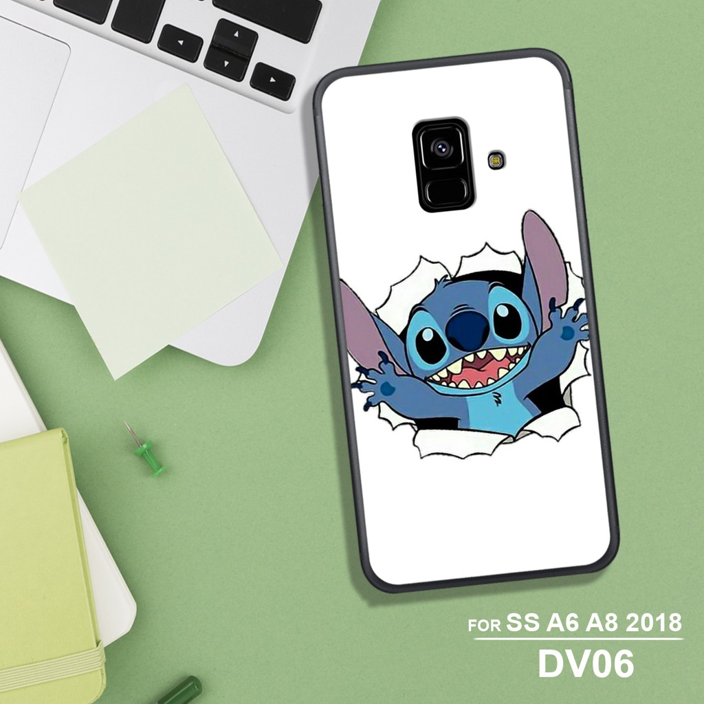 Ốp lưng Samsung A6 - A6 PLUS - A8 -A8PLUS chất liệu UV in hình Disney lilo stitch cute