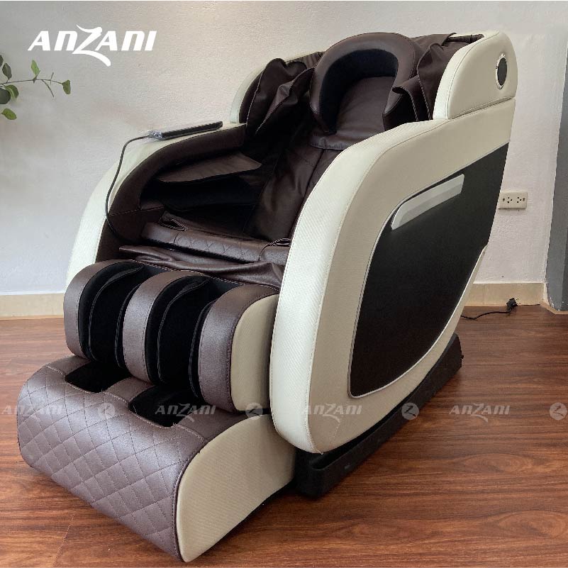 Ghế massage toàn thân Anzani JD S2 Nhật bản, mát xa trị liệu 5 vùng đầu, cổ vai gáy, lưng, chân tặng máy đo huyết áp