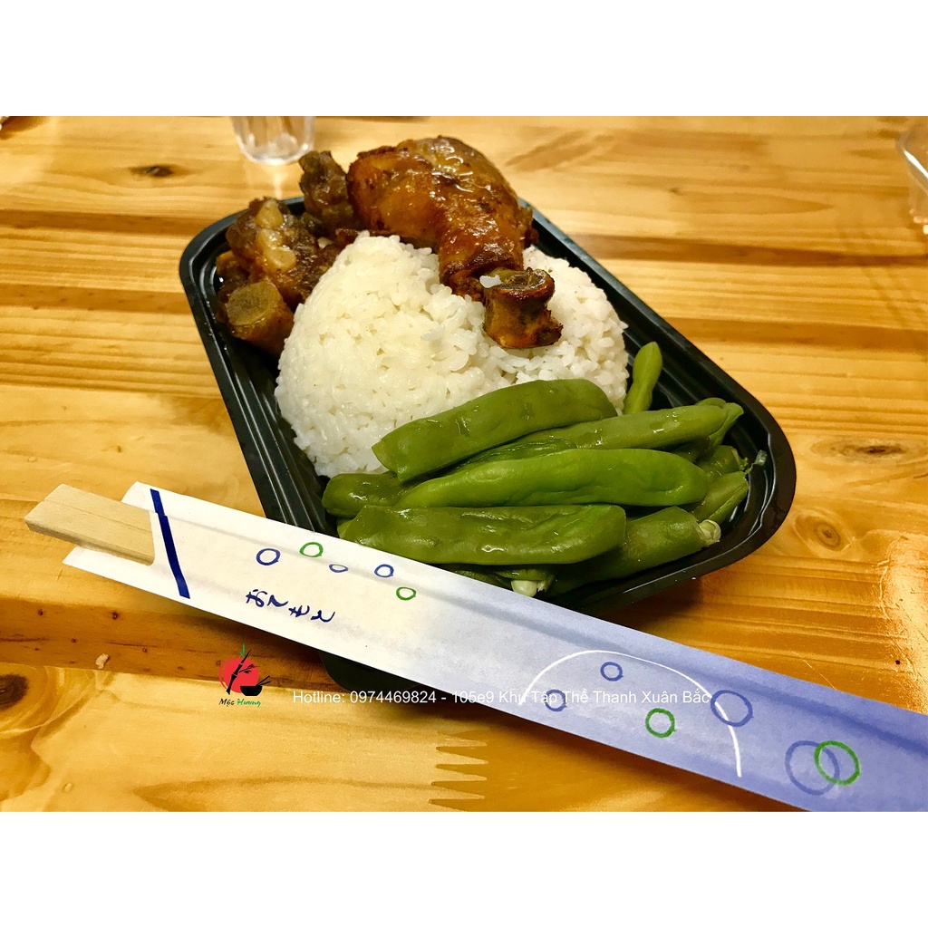 Bịch 100 đôi Đũa Gỗ Bọc Hở giá rẻ