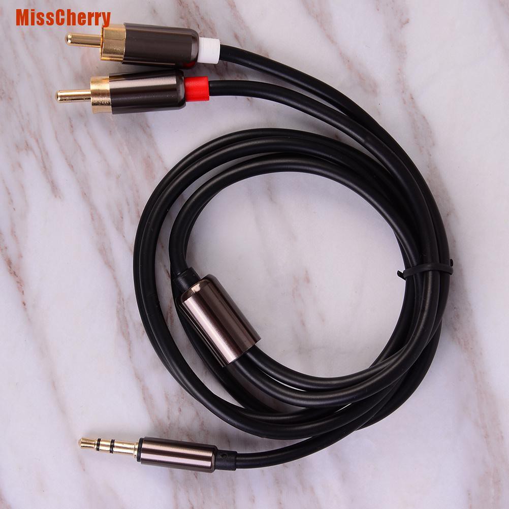 Cáp Chuyển Đổi Âm Thanh Từ Đầu Cắm 3.5mm Sang 2 Rca Dài 1m