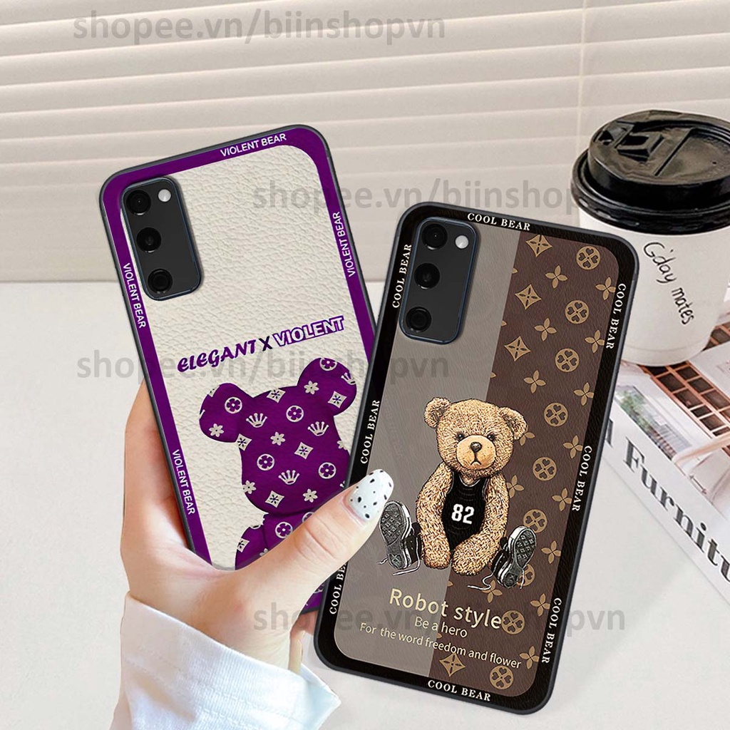Ốp Samsung S20 Fe hình gấu bear brick đẹp độc lạ, thời trang, cá tính