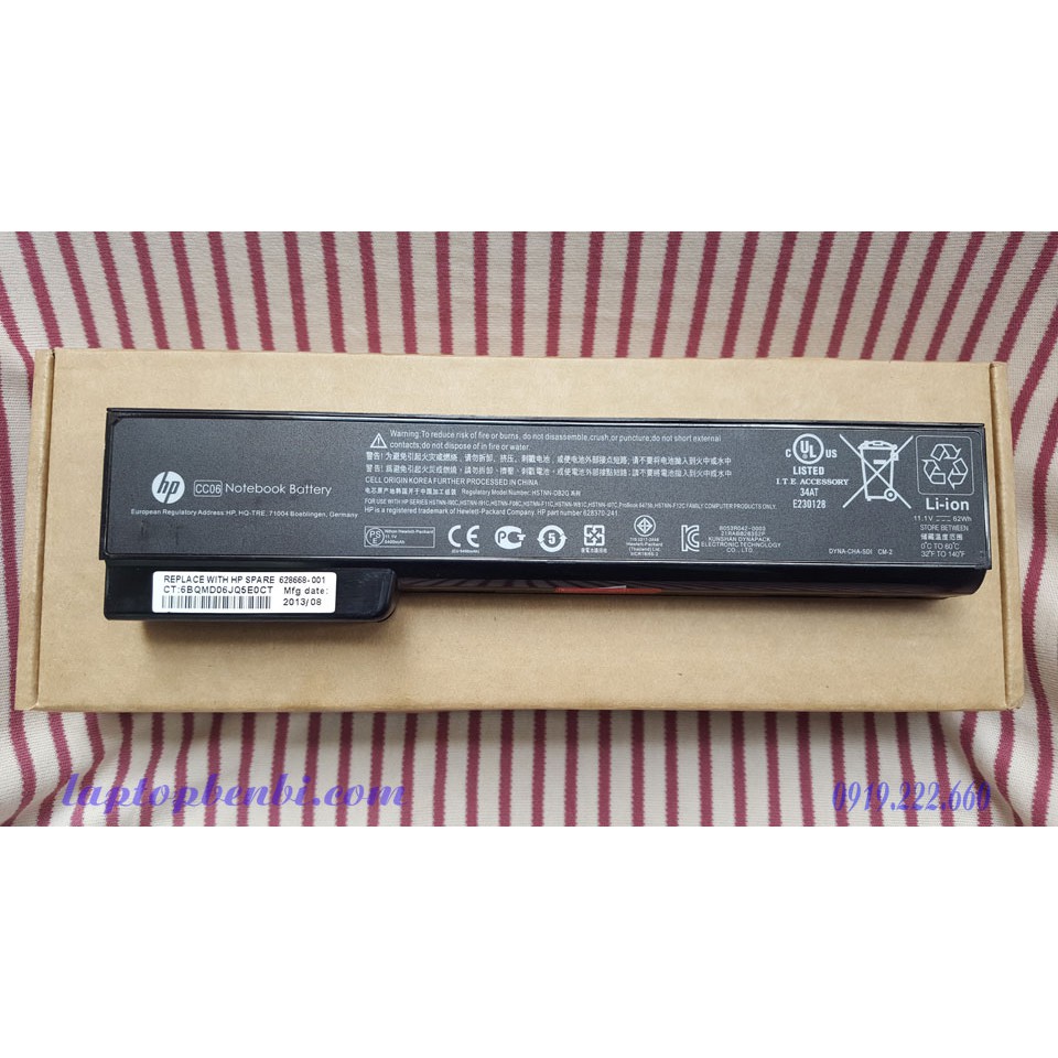 Pin Zin laptop 6cells HP Elitebook 8460p, 8460w, 8470p,8470w