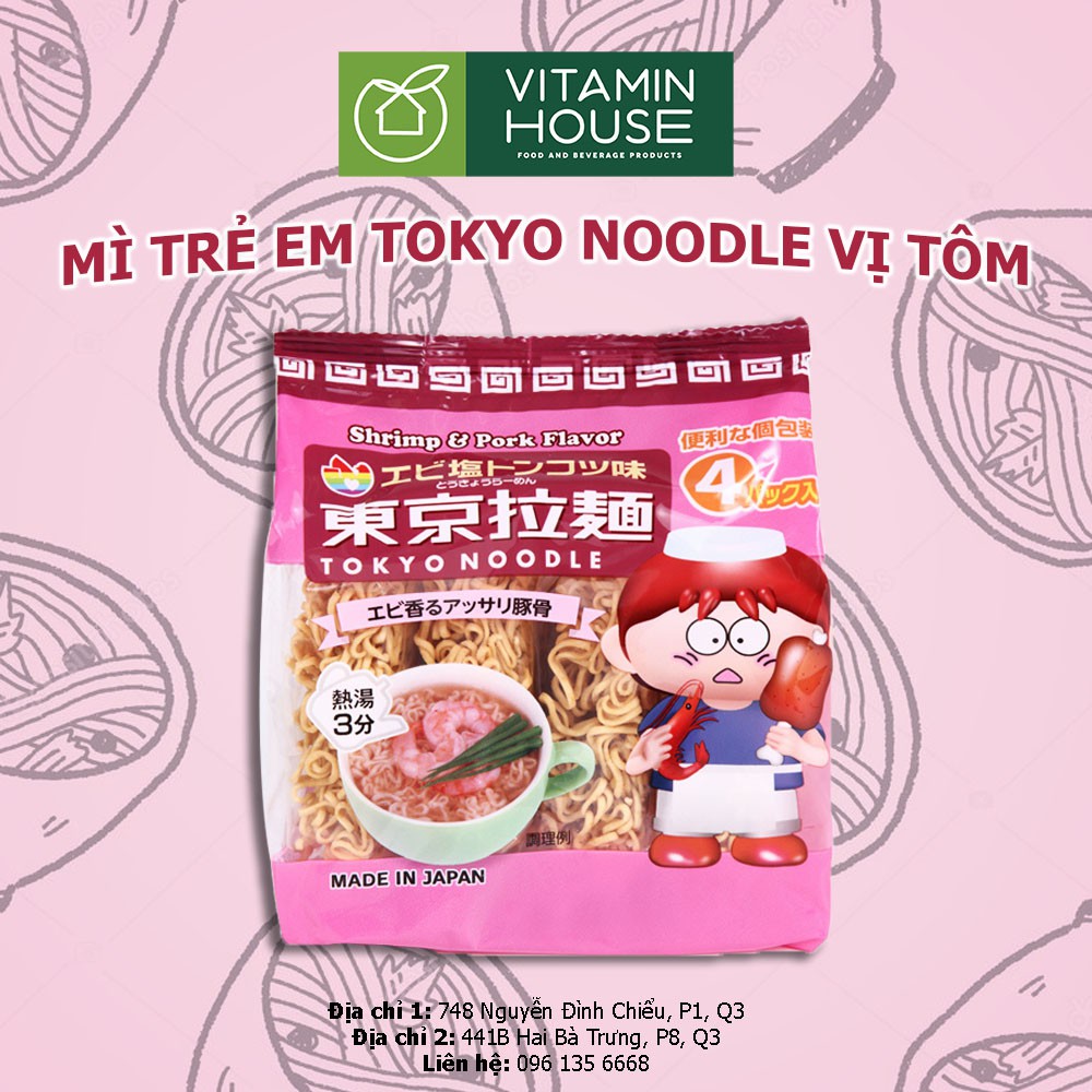 [VITAMIN HOUSE] Mỳ Ăn Liền Tokyo Noodle vị Tôm