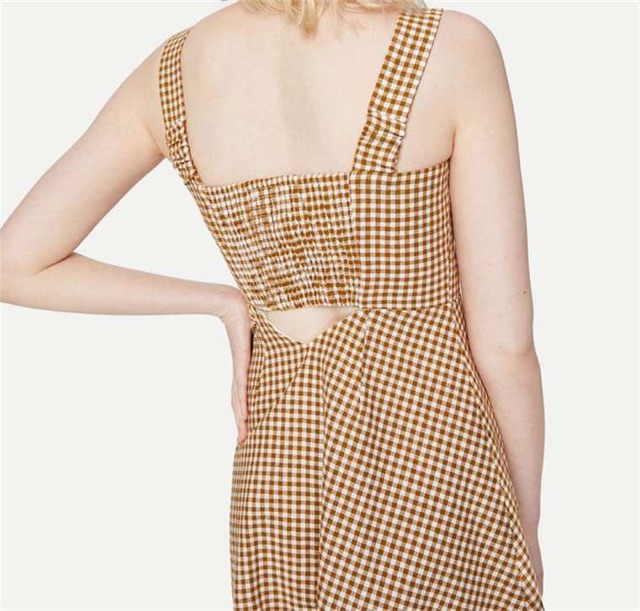 Đầm caro 2 dây ulzzang cực xinh