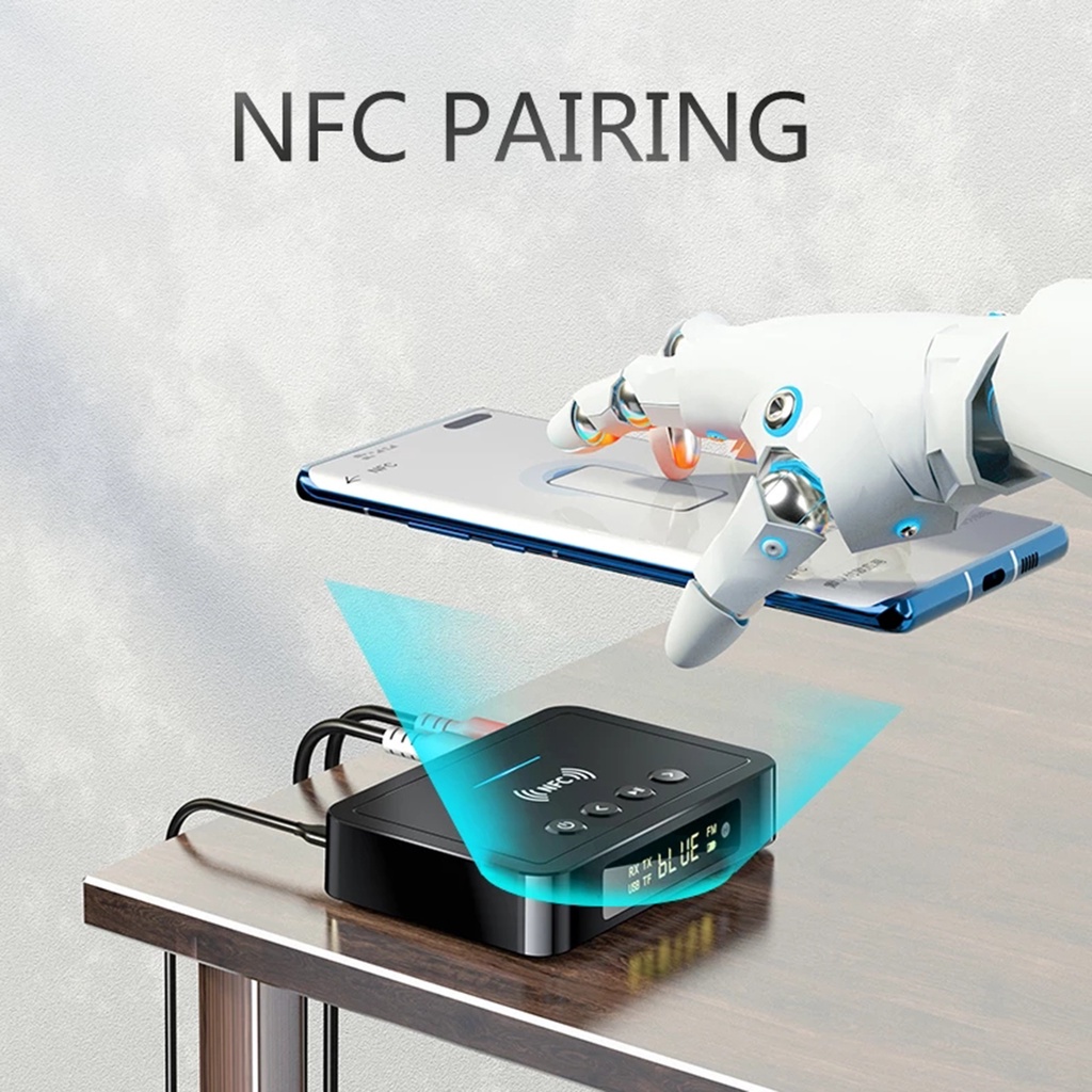 Đầu Thu Phát Âm Thanh Bluetooth 5.0 Nfc Không Dây Hifi Hỗ Trợ Chuyển Đầu Rca Sang 3.5mm Aux Chuyên Dụng | BigBuy360 - bigbuy360.vn