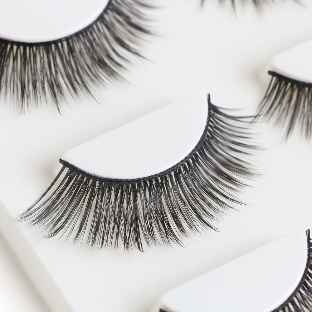 Bộ 3 Cặp 3D Lông Mi Giả（Với hộp）Trang điểm Lông mi giả Handmade Tóc con người Tự nhiên，ông mi mềm sợi tơi, có độ cong sẵn MAGEFY