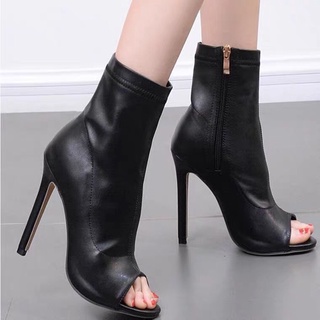 Boot hở ngón gót nhọn 10p sành điệu