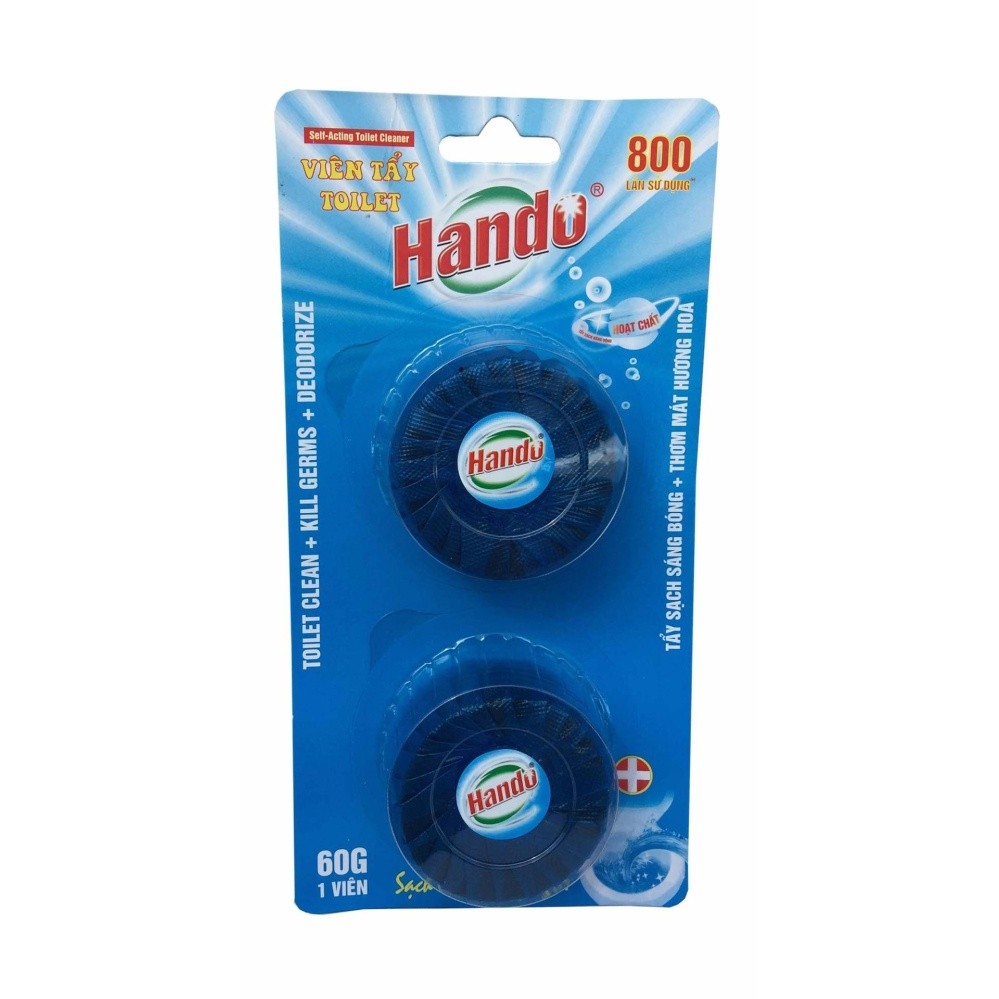 Vỉ 2 viên tẩy và làm thơm bồn cầu Hando TI43 (Xanh)