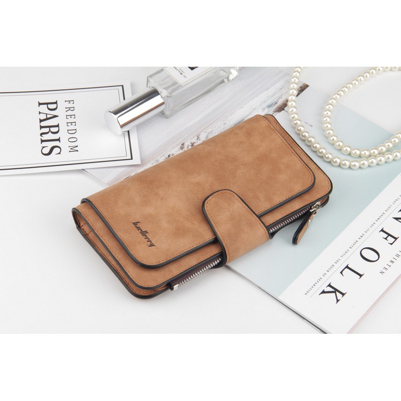 Ví cầm tay nữ da mềm họa tiết vân khói nhẹ nhàng hồng cánh sen đựng vừa điện thoại VCT156 | BigBuy360 - bigbuy360.vn