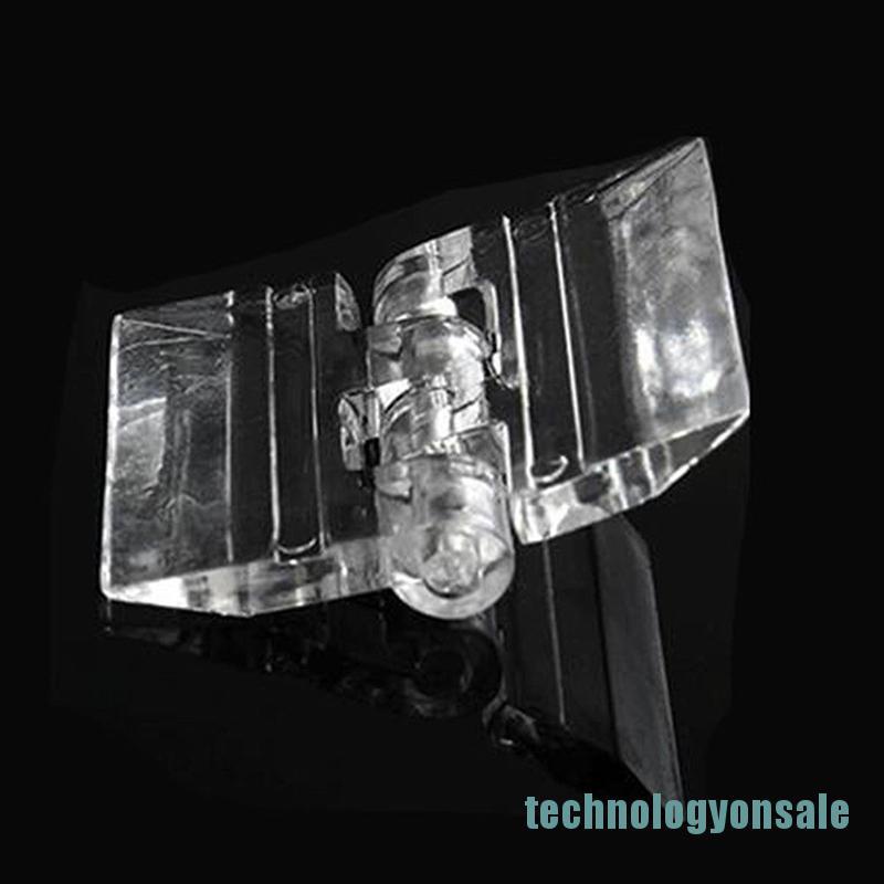 Set 10 bản lề nhựa acrylic trong suốt 5 kích cỡ