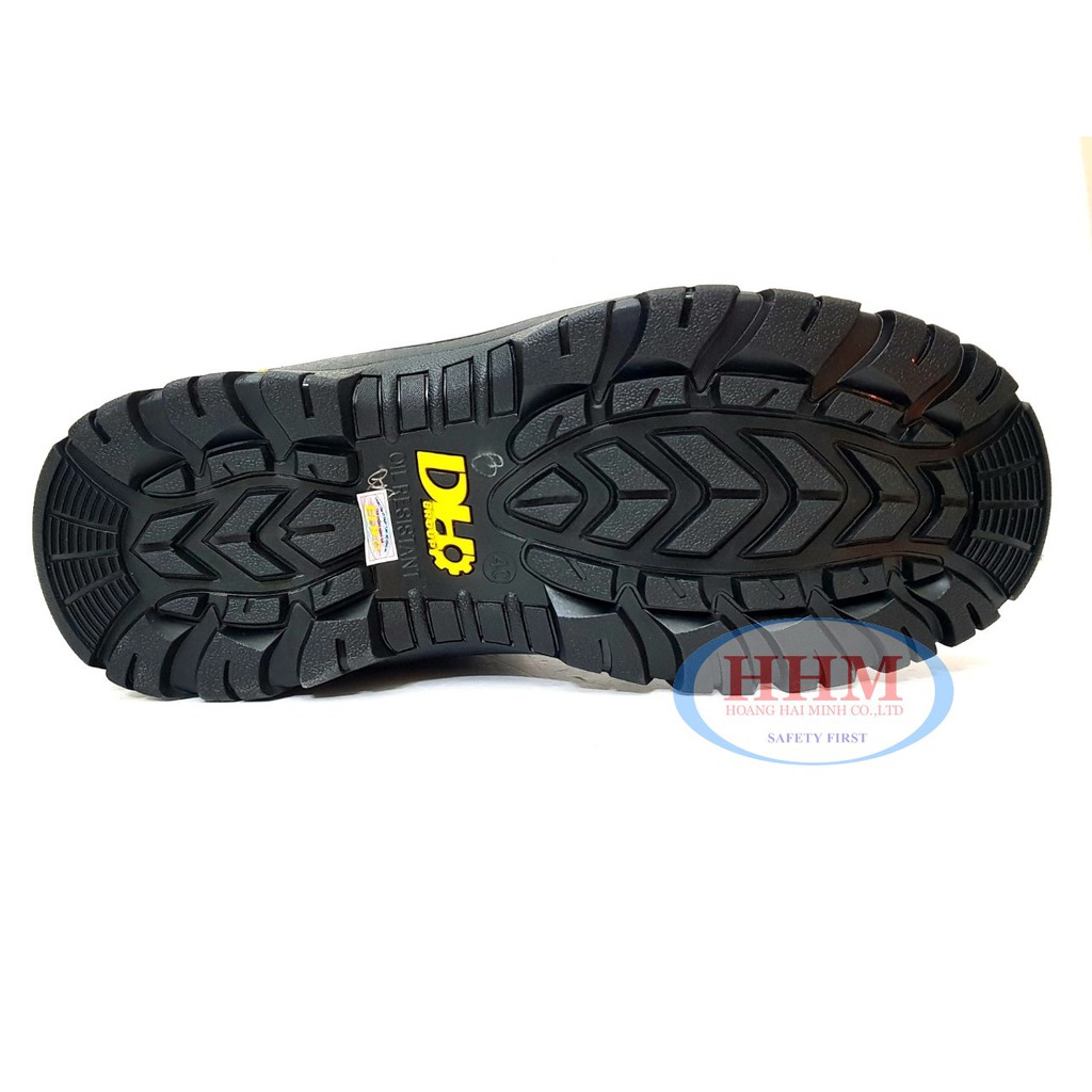 Ủng da bảo hộ DH màu nâu, da thật siêu bền, đế và mũi lót thép, đế cao su chịu nhiệt, chống tia lửa hàn | BigBuy360 - bigbuy360.vn