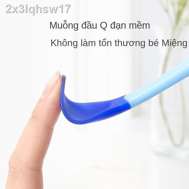 Thìa và nĩa cảm biến nhiệt độ của trẻ em khi đun nóng, đổi màu, nhầm lẫn, tập ăn, sơ sinh silicone, nĩa, thìa, bộ đồ ăn