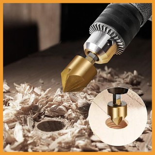 Bộ 6 Mũi Doa Đầu Vít - Doa Lỗ Gỗ phù hợp trong ngành mộc được thiết kế doa nhanh với đầu nón 5 lưỡi phay liên tục