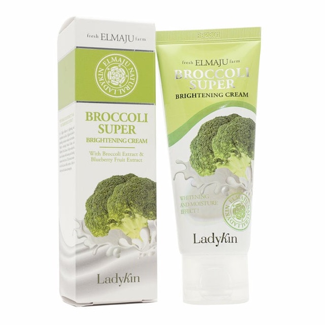 Kem Dưỡng Trắng Da Trang Điểm Bông Cải Xanh Ladykin Broccoli Super Brightening Cream-60ml