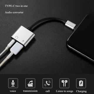 USB Type C Audio Adapter Type-C to 3.5mm Jack Earphone Audio Converter Cable