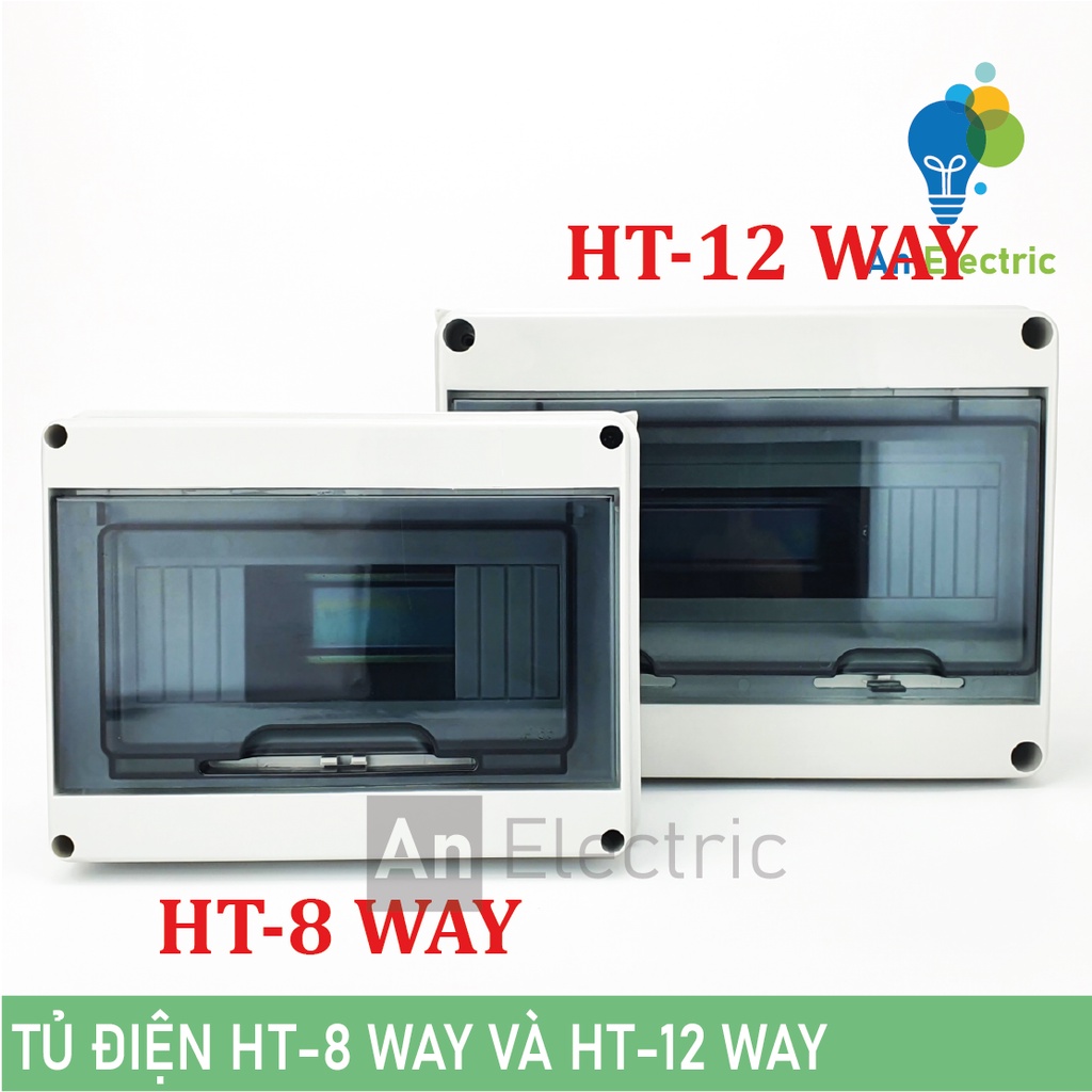 Tủ điện nhựa HT-5 WAY, HT-8 WAY, HT-12 WAY chống nước – Tủ điện lắp nổi