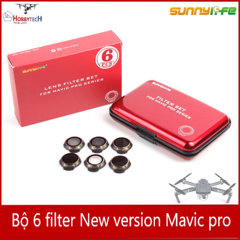 Combo 6 filter Mavic pro new version - phụ kiện flycam DJI Mavic pro - SUNNYLIFE - Cao cấp - Bộ combo 6 chính hãng