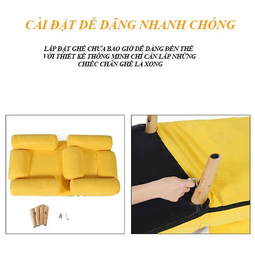 Ghế Sofa Thư Giãn Bọc Tay Thời Trang Mới Đệm Ghế Siêu Êm Tích Hợp Nhiều Nấc Điều Chỉnh, Nhiều Màu