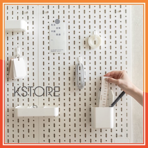 Bảng Pegboard giá treo dụng cụ và trang trí tường màu trắng