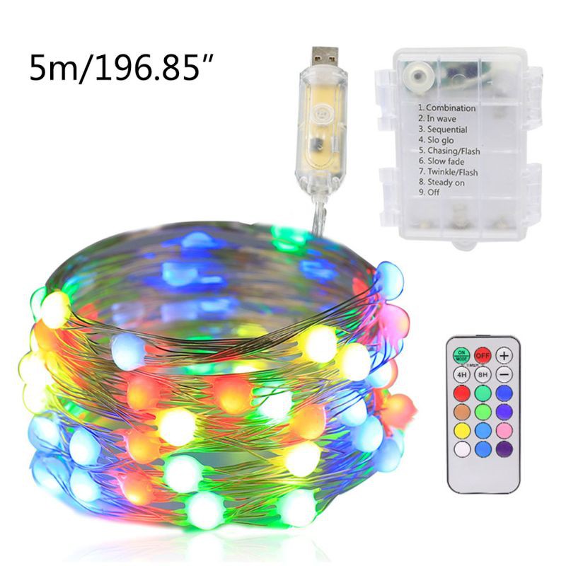 Đèn Led Chống Thấm Nước Điều Khiển Từ Xa Trang Trí Cây Thông Giáng Sinh