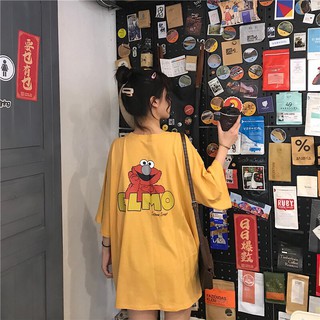 Áo thun tay lỡ in ELMO😉😚☺☺