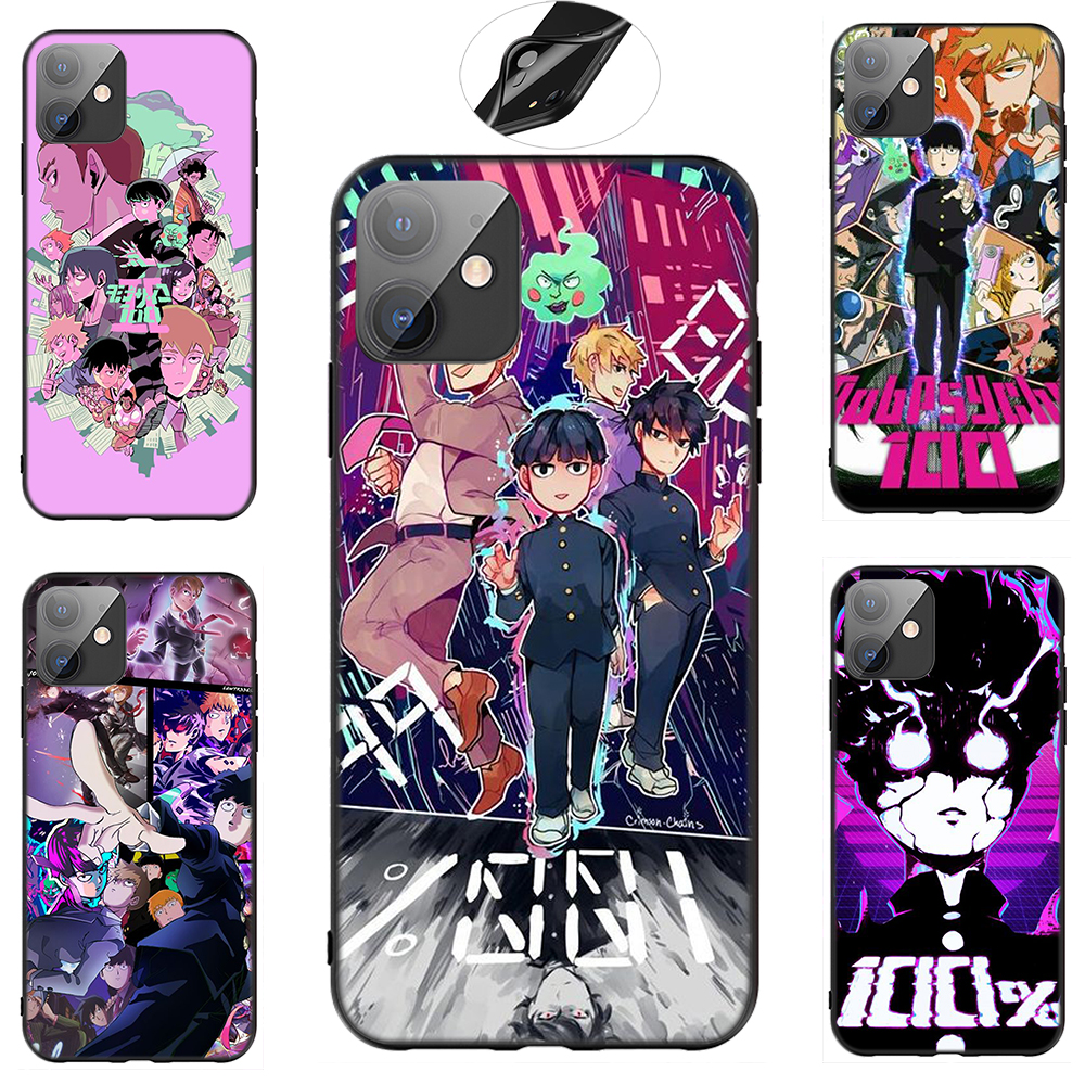 iPhone XR X Xs Max 7 8 6s 6 Plus 7+ 8+ 5 5s SE 2020 Casing Soft Case 89LU Mob Psycho 100 Anime mobile phone case