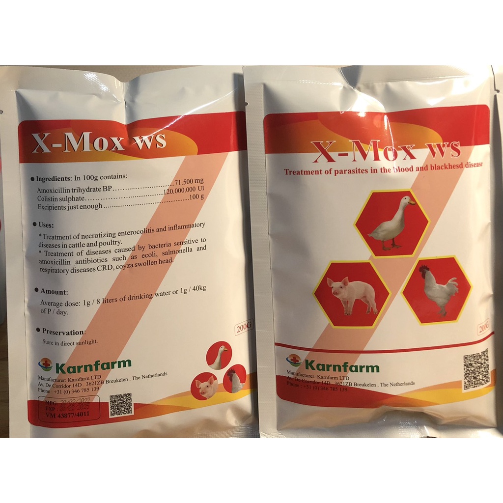amoxcolis 71% Hà Lan viêm ruột, tiêu chảy, hen, ecoli, salmonella cho gà, vịt, heo. Thú y Trường Thịnh