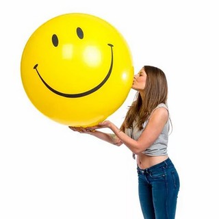 36 inch Lớn tròn màu vàng mặt cười bong bóng biểu hiện đồ chơi trẻ em bóng sinh nhật bé đầu tiên trang trí