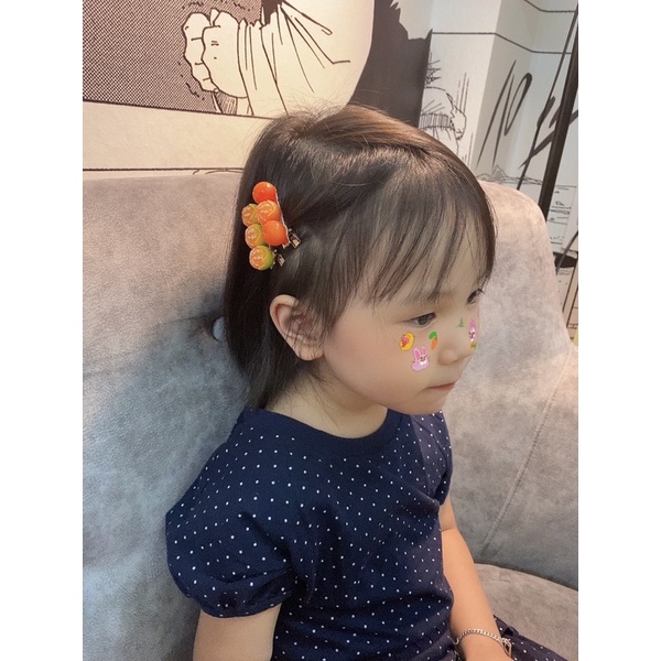 Kẹp tóc hình hoa quả_trái cây  hình quả cam dễ thương_đáng yêu