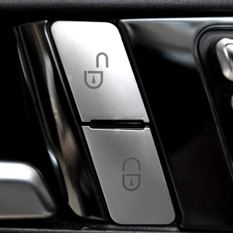 12 Miếng dán nút điều khiển cửa xe hơi Mercedes Benz CLA/ GLA/ GLK/ GLE/ CLS