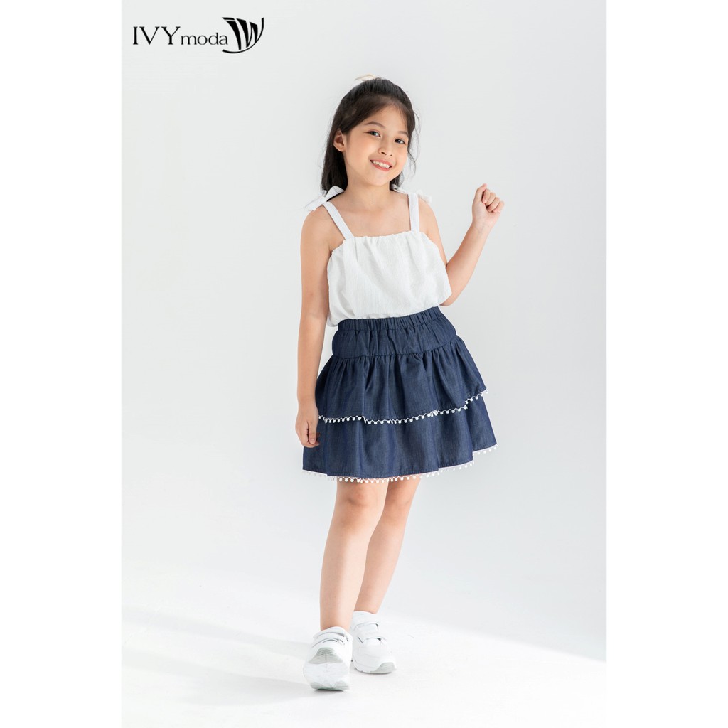 Chân váy xòe xếp tầng bé gái IVY moda MS 31G1278