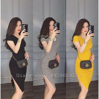ĐẦM BODY CỔ TIM THUN BORIP DÀY DẶN