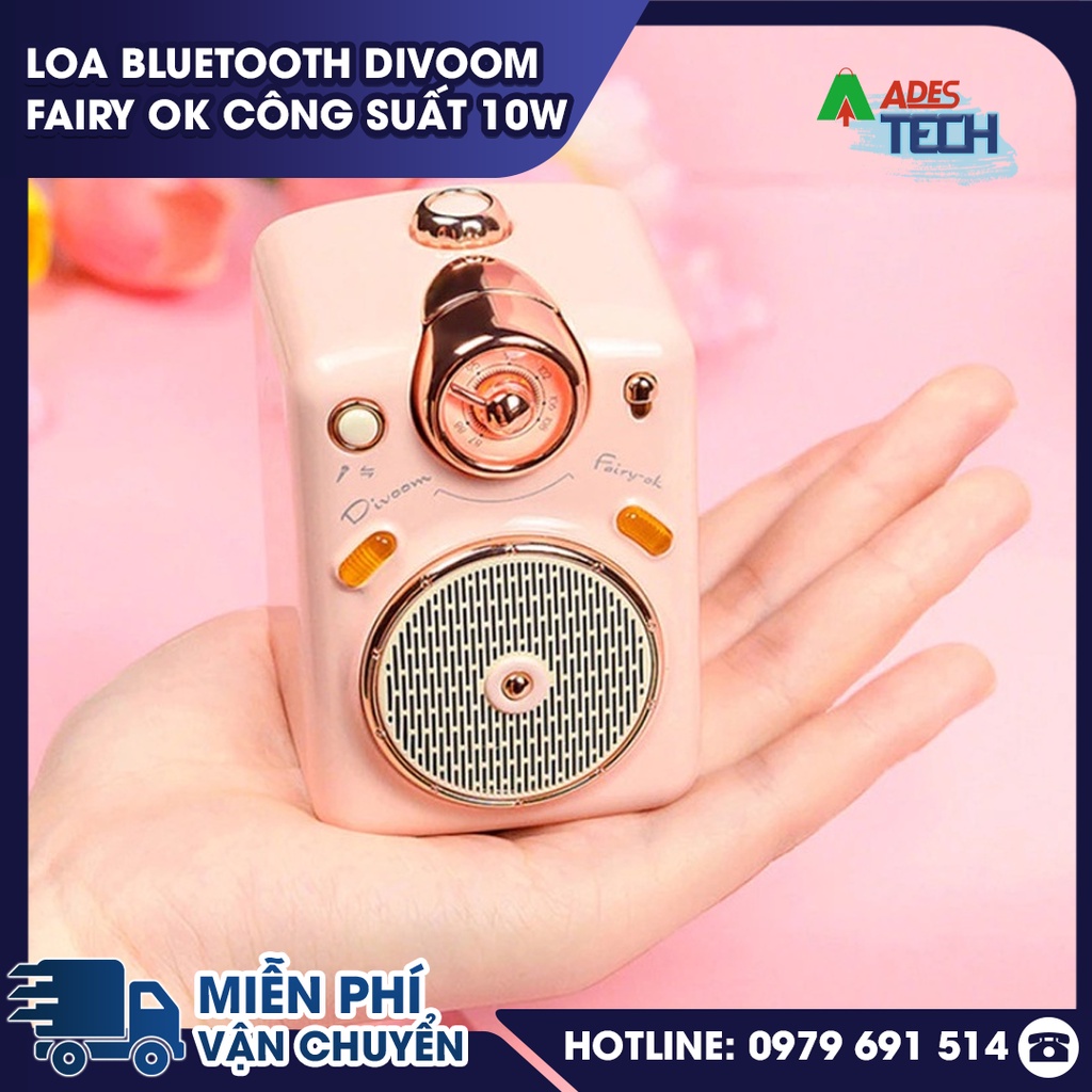 Loa Divoom Fairy Ok | Loa Bluetooth Kết Hợp Micro Karaoke Đa Năng 4.5 | Bảo Hành Chính Hãng 12 Tháng