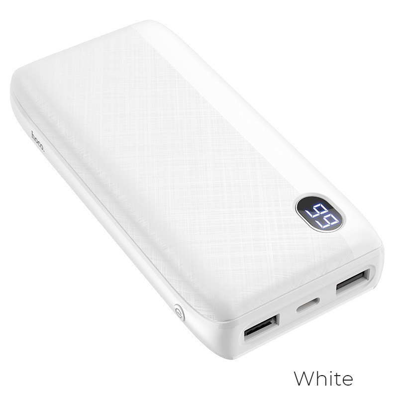 Sạc dự phòng chính hãng, pin dự phòng Hoco J53A Exceptional 20000mAh 2 cổng output nhỏ gọn, sạc nhanh 2.1A Max