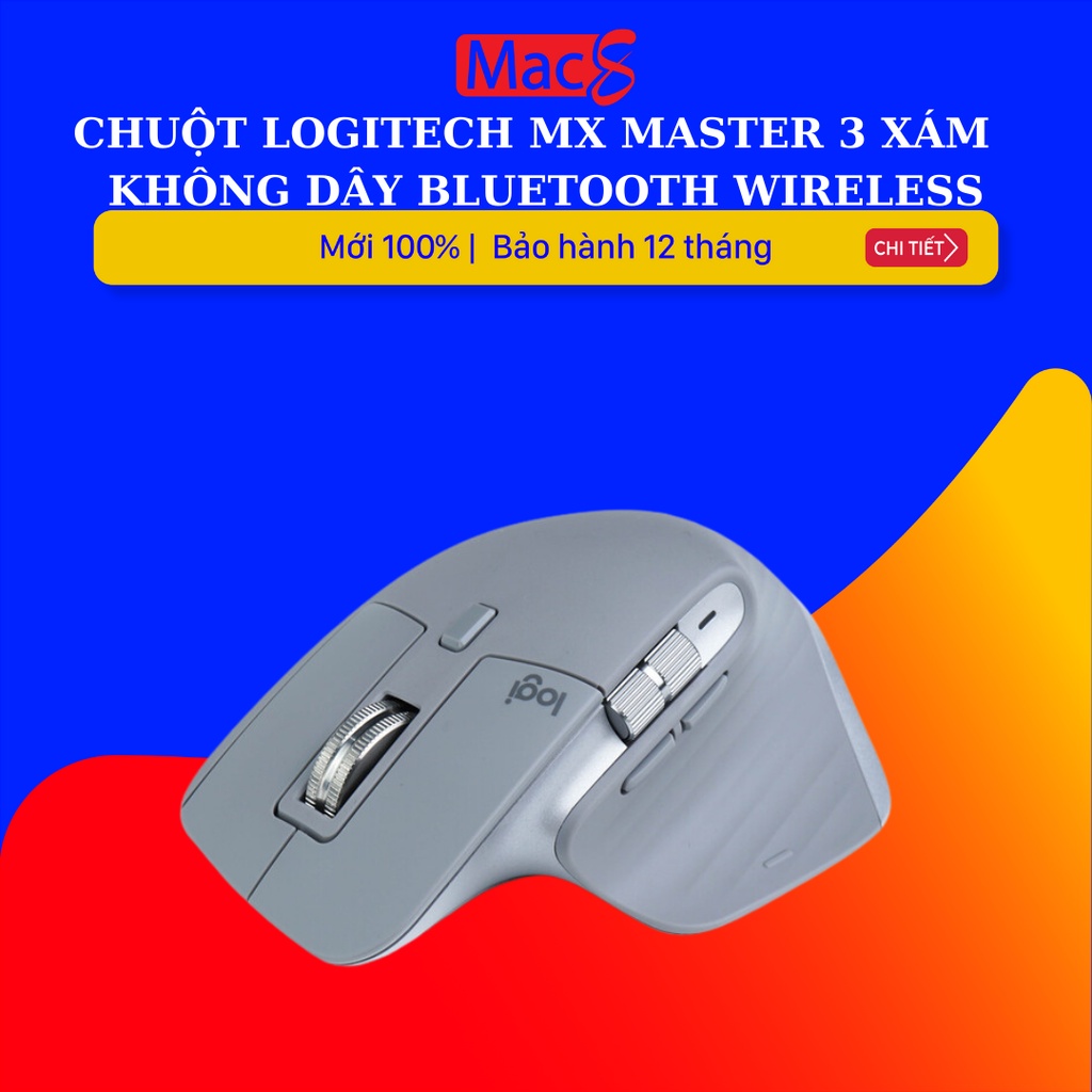 Chuột Logitech MX Master 3 xám - Không dây Bluetooth Wireless