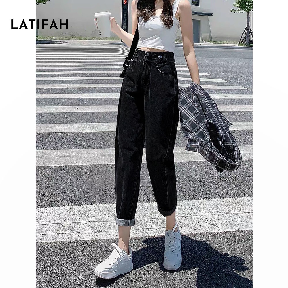 Quần baggy jeans nữ LATIFAH form rộng 2 bách nhọn QD015 ulzzang phong cách hàn quốc