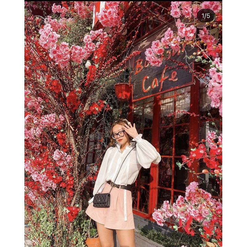 Quần sọc lưng cao Savanna Short Kaia