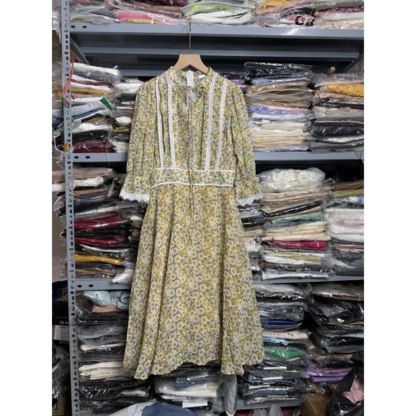 VÁY HOA VIỀN REN CHẤT ĐẸP MS23201