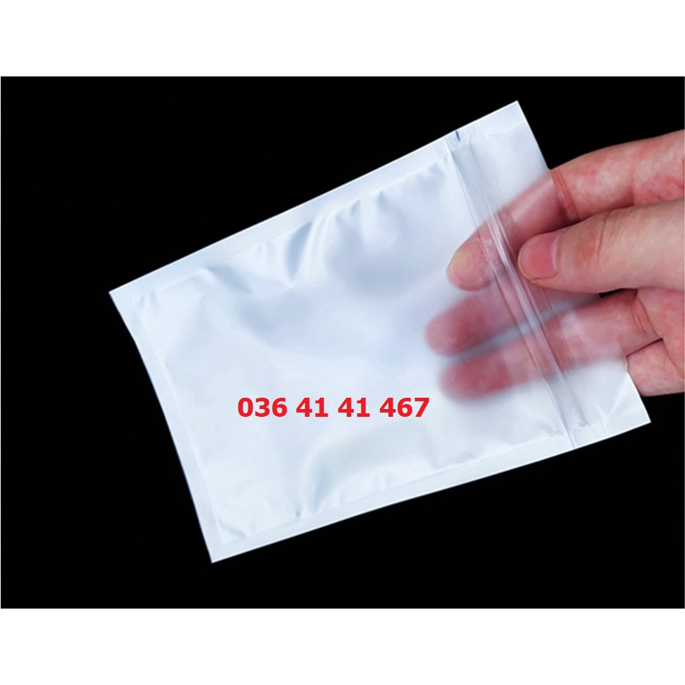 [Giá Xưởng] Combo 100 Túi ZIP khóa có lỗ treo có đục lỗ mặt trong mặt trắng sữa đựng đồ trưng bày hàng hóa