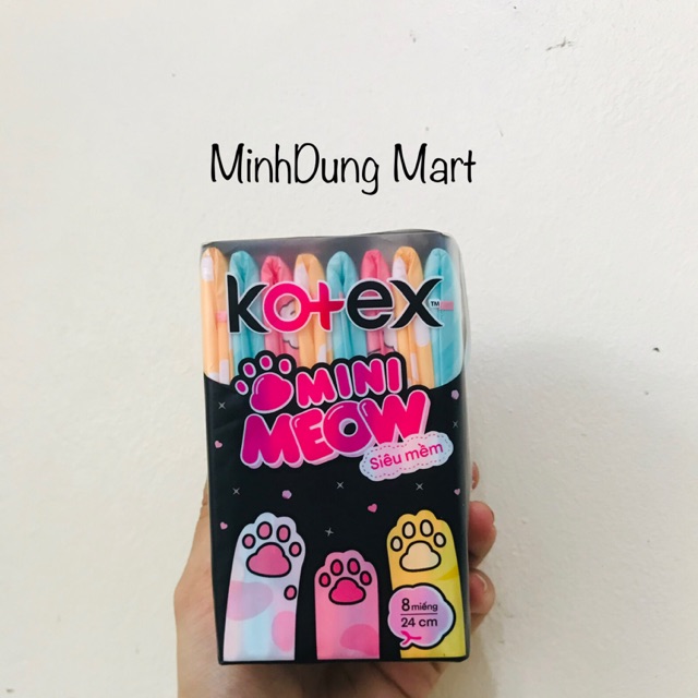 Bvs Kotex Mini Meow siêu mềm 8 miếng 24cm