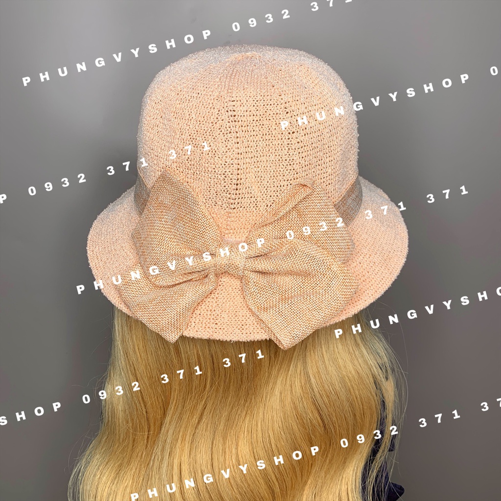 I QAC I Mũ đơn giản thoáng mát thời trang cực hot- VÀNH NHỎ NƠ BUNG QUACHA- nón đi biển che nắng