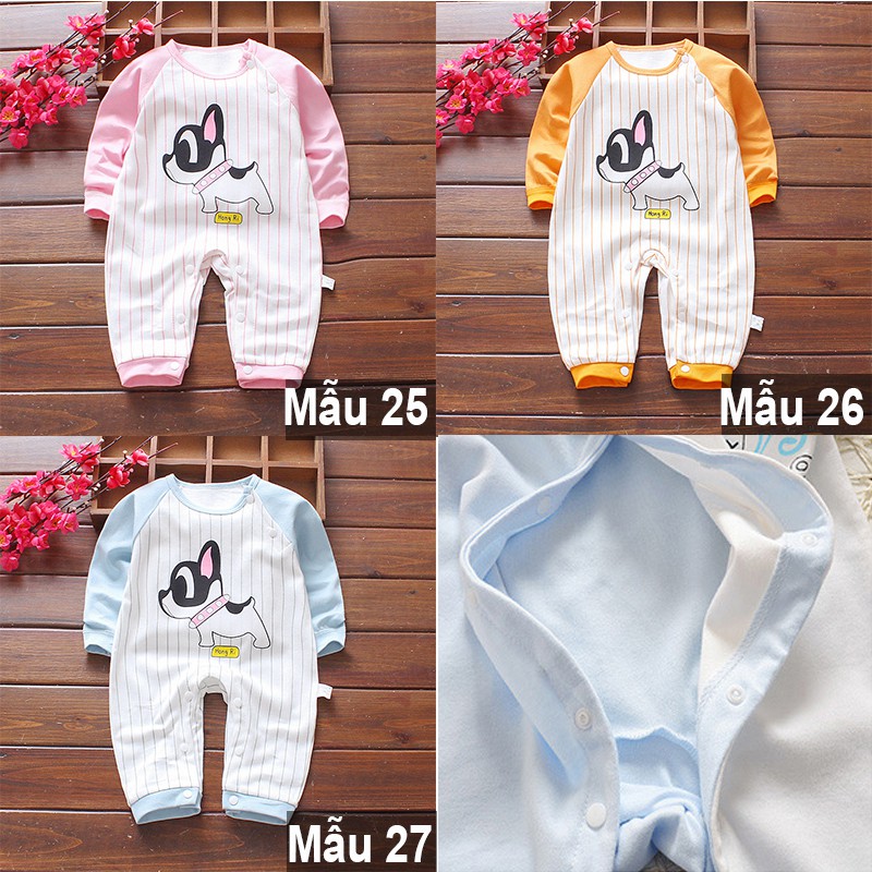 TTS170 Bodysuit Body cotton dài tay cho bé trai bé gái Hàng Quảng châu xuất Nhật