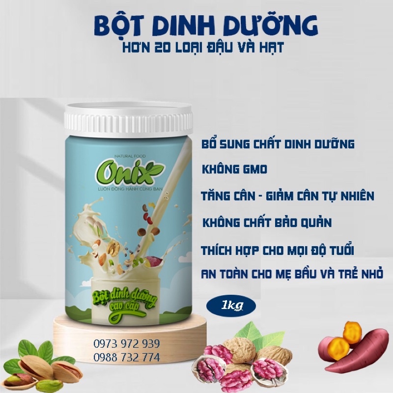 Bột dinh dưỡng 20 loại hạt (hộp nhựa 1kg)