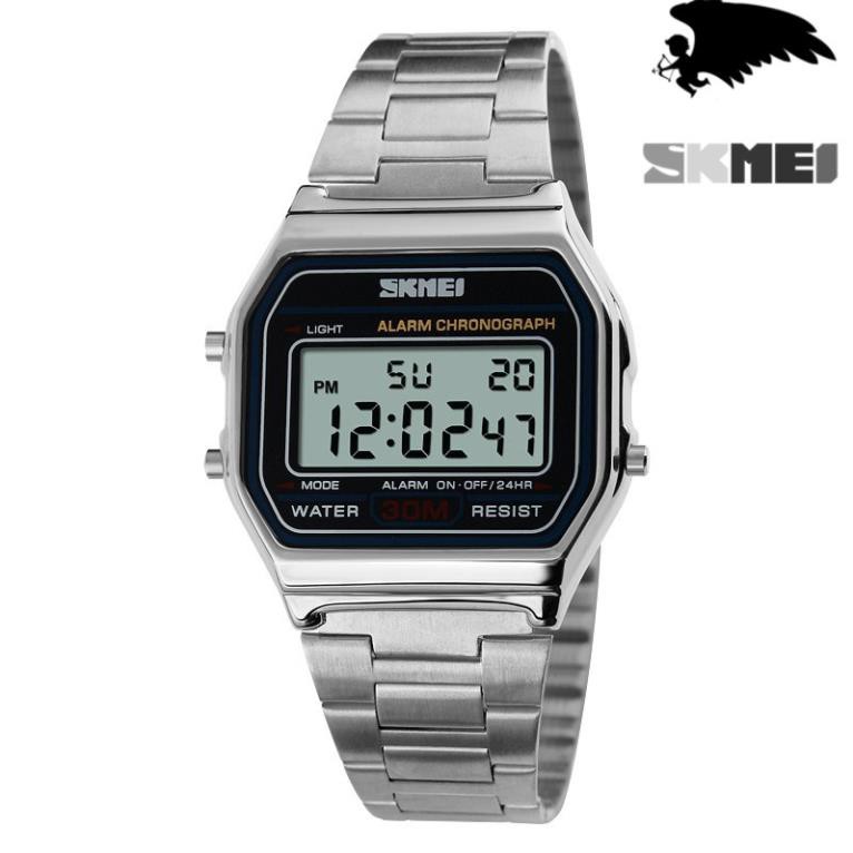 Đồng Hồ Unisex SKMEI Chính Hãng Dây Thép Không Gỉ 1123 Size 33mm Chống Nước 3ATM