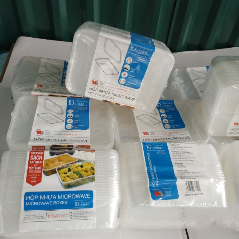 [ XẢ KHO] Hộp nhựa chữ nhật đựng thức ăn, hộp nhựa đựng thực phẩm 550 ml - Set 50c | BigBuy360 - bigbuy360.vn