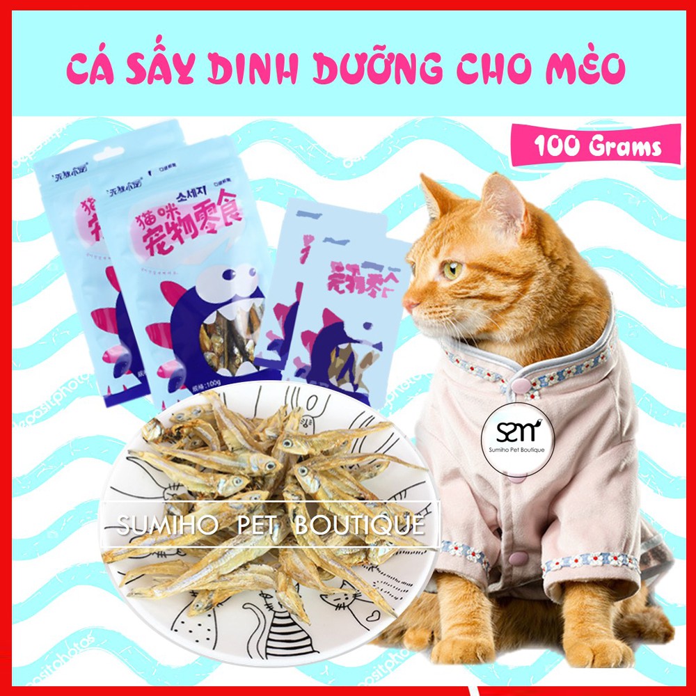 Bánh thưởng cho mèo Sumiho (Cá khô, mực xé, cá hầm, bánh quy cá)