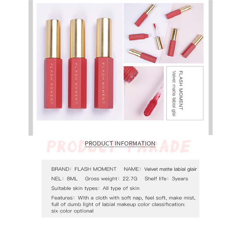 [Hàng mới về] Son môi FLASH MOMENT lâu trôi và chống thấm nước cho nữ