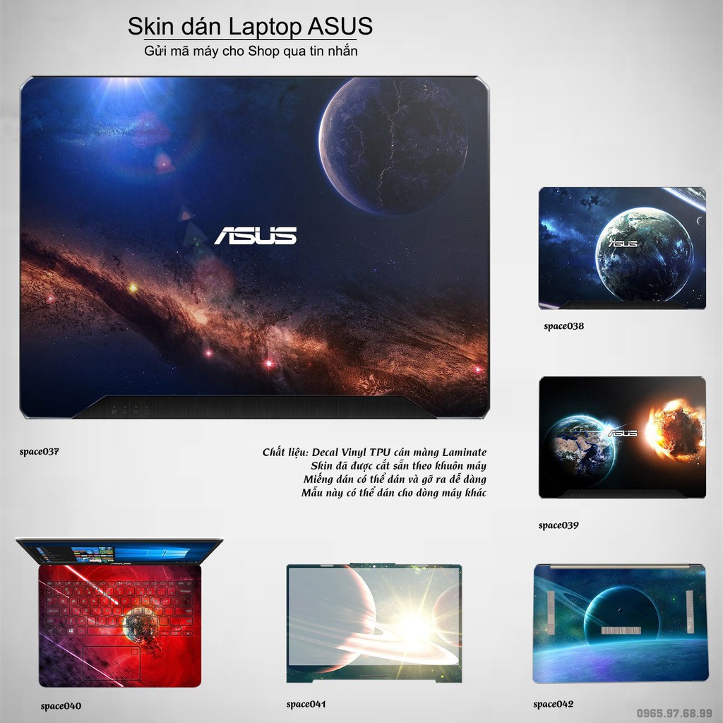 Skin dán Laptop Asus in hình không gian _nhiều mẫu 7 (inbox mã máy cho Shop)